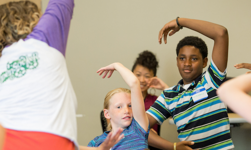 youth having fun at a Library event