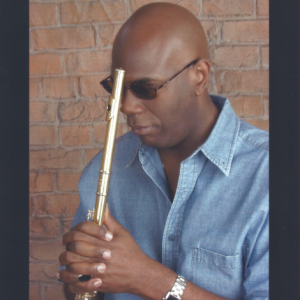 Musician and Lecturer Galen Abdur-Razzaq with his flute 