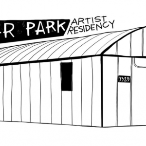 exterior line drawing of the Thurber Park Artist Studio space