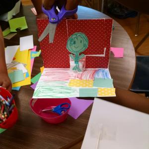 examples of popup cards featuring art by kids