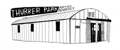 exterior line drawing of the Thurber Park Artist Studio space