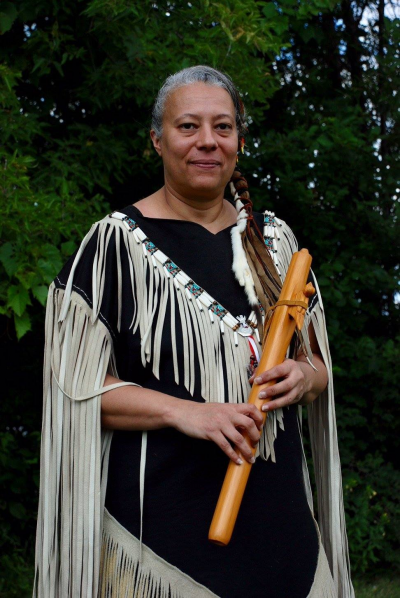 Dawn Moneyhan with flute